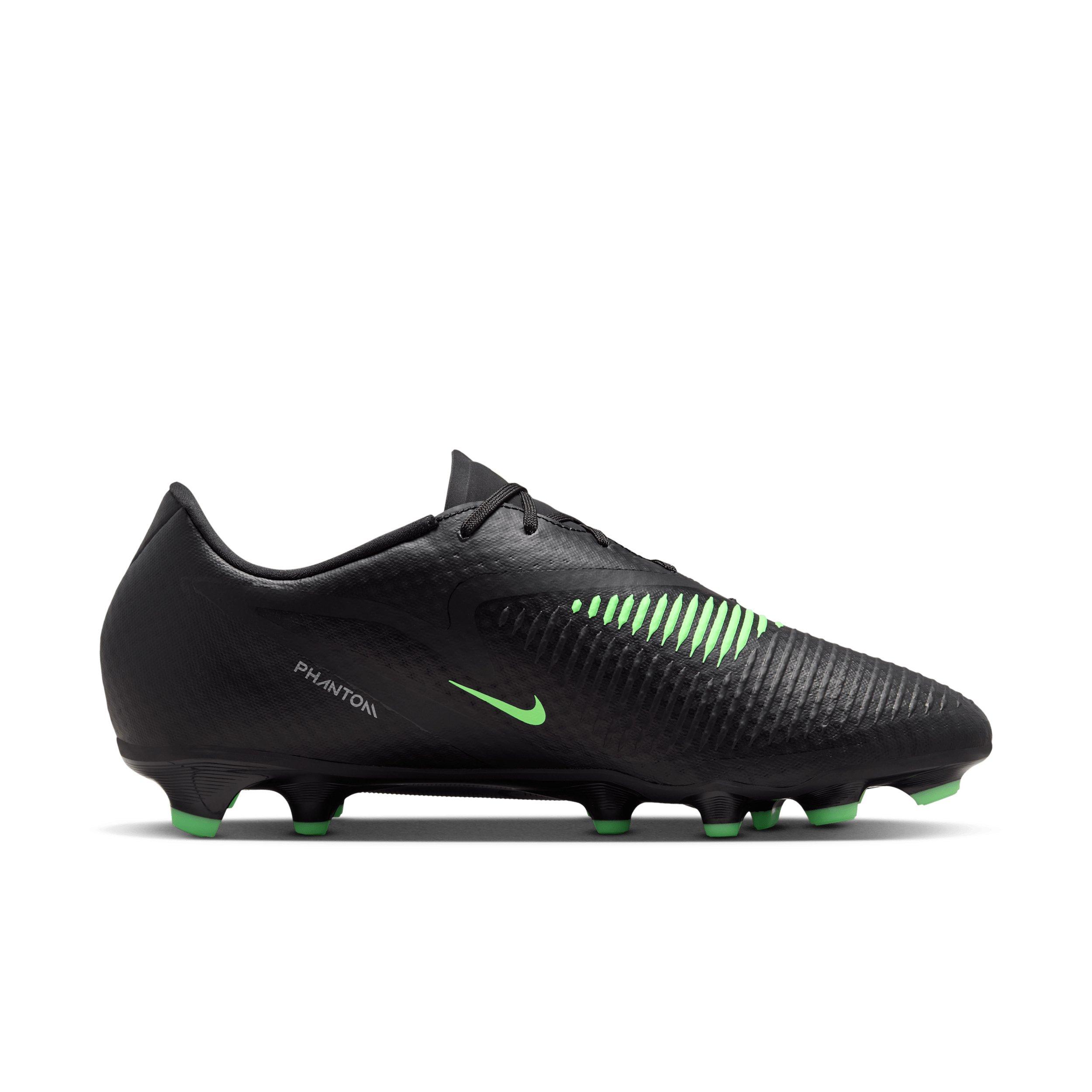 Nike Phantom 6 Low Academy MG "Black/Black/Illusion Green" Men's Soccer Cleat - BLACK/BLACK/GREEN